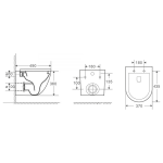 Подвесной унитаз AV Engineering Comfort X1 AVWHR203X1 - схема