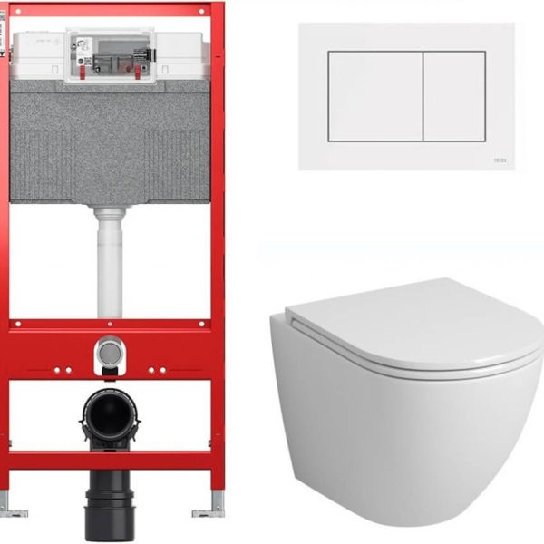 Комплект инсталляции TECE base kit с безободковым унитазом AV Engineering Comfort X1 AVWHR203X1